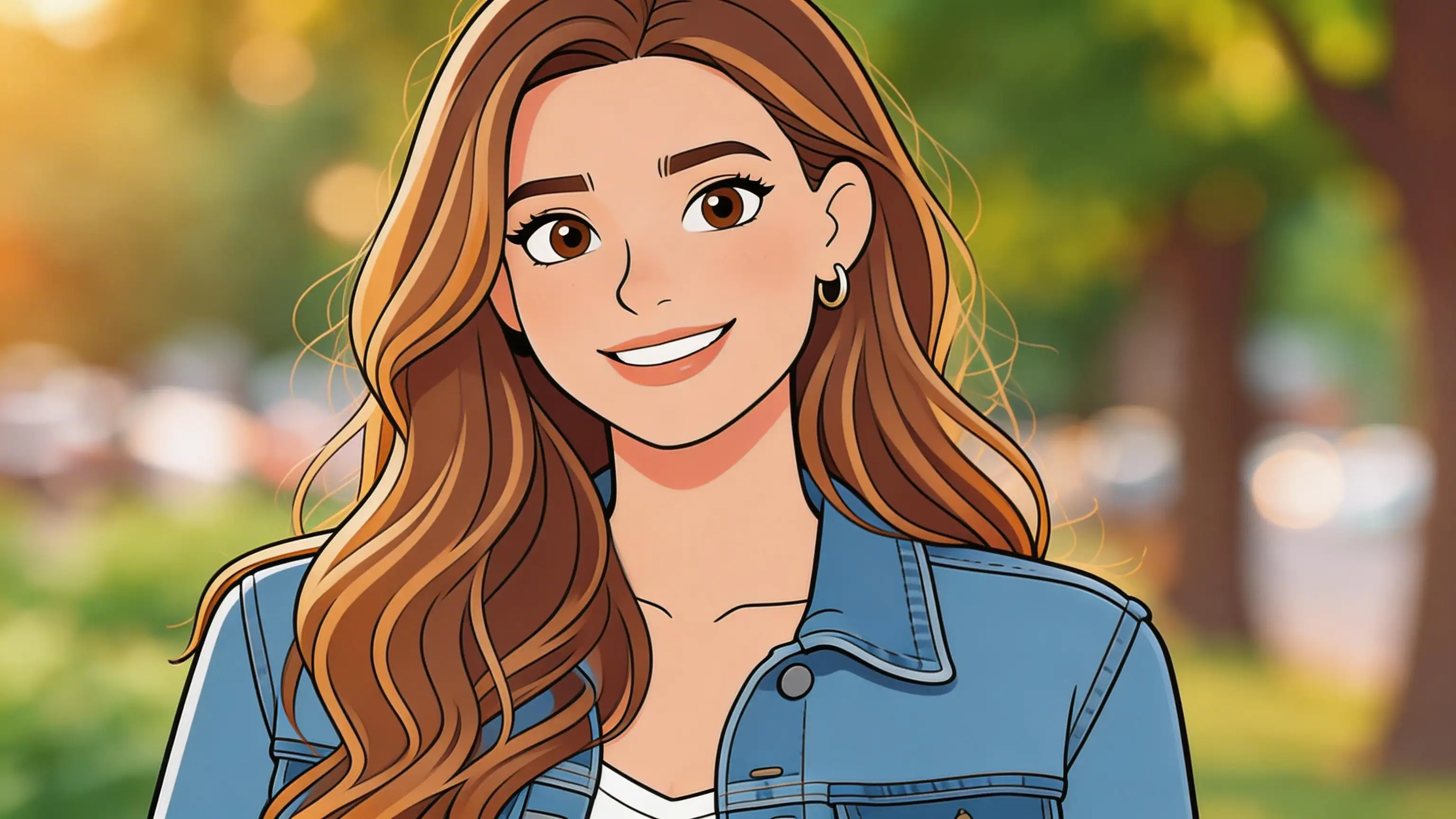 Cartoon-style character generated from the portrait photo using AI cartoon generator