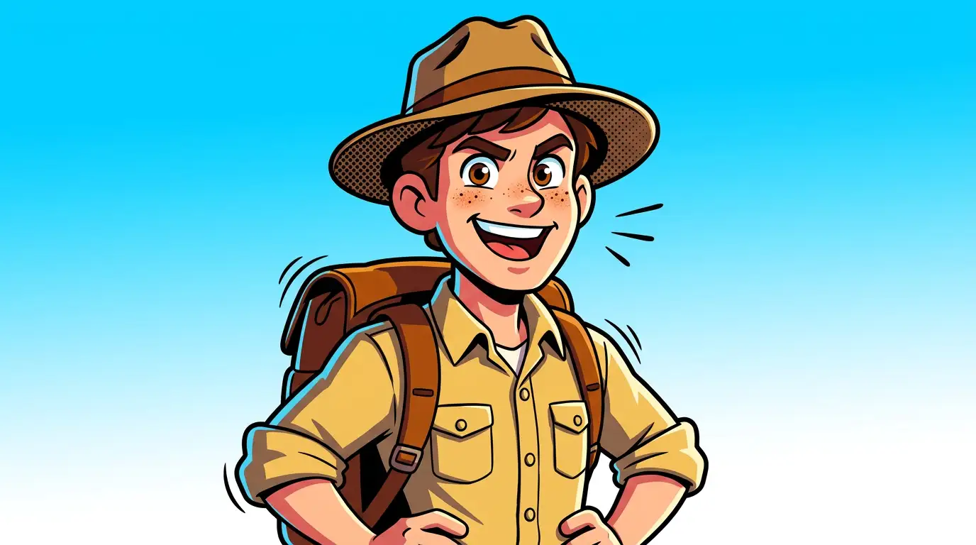 Same character rendered in Comic Pop Cartoon style with bold outlines and vivid colors