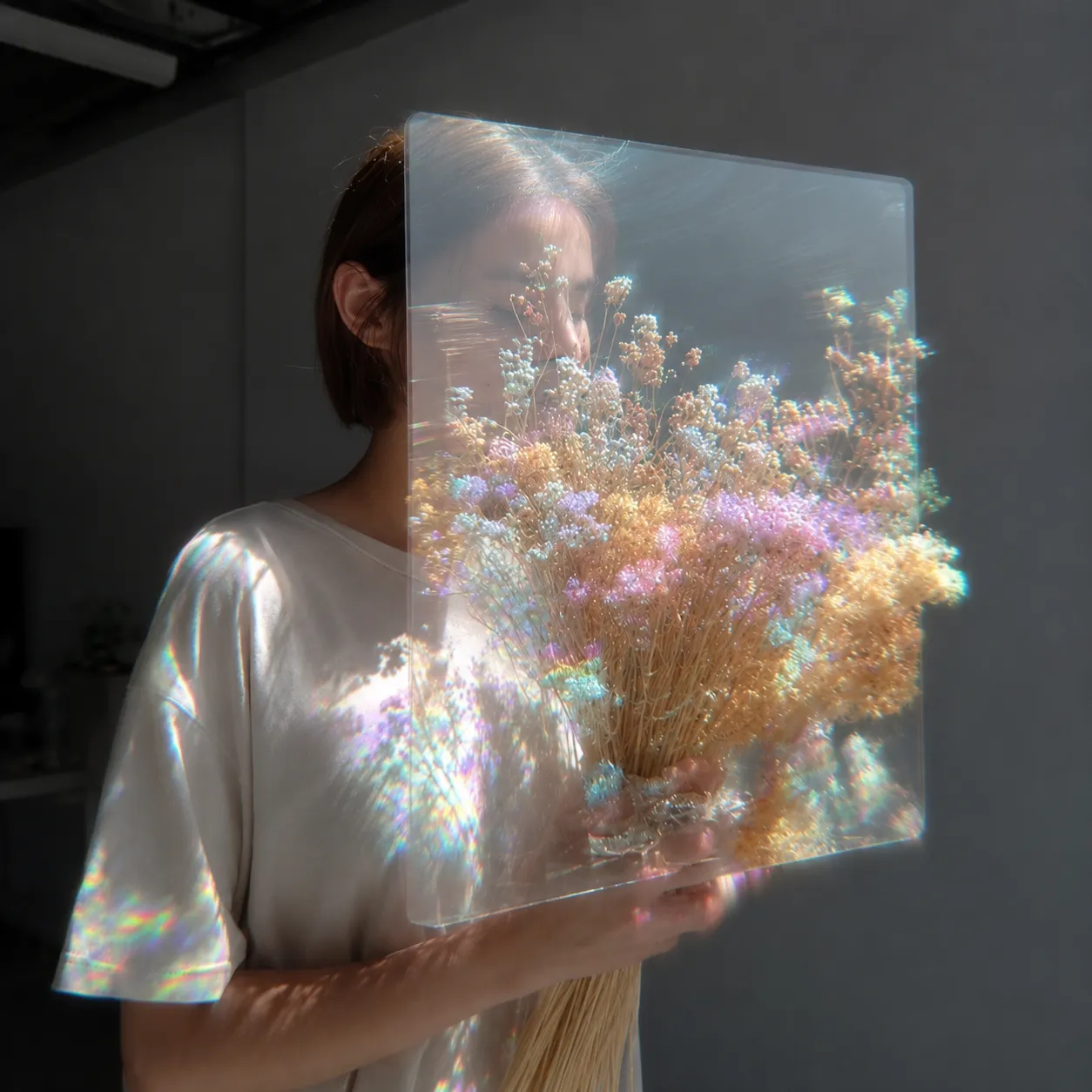 Ethereal light and floral serenity generated by the AI image generator