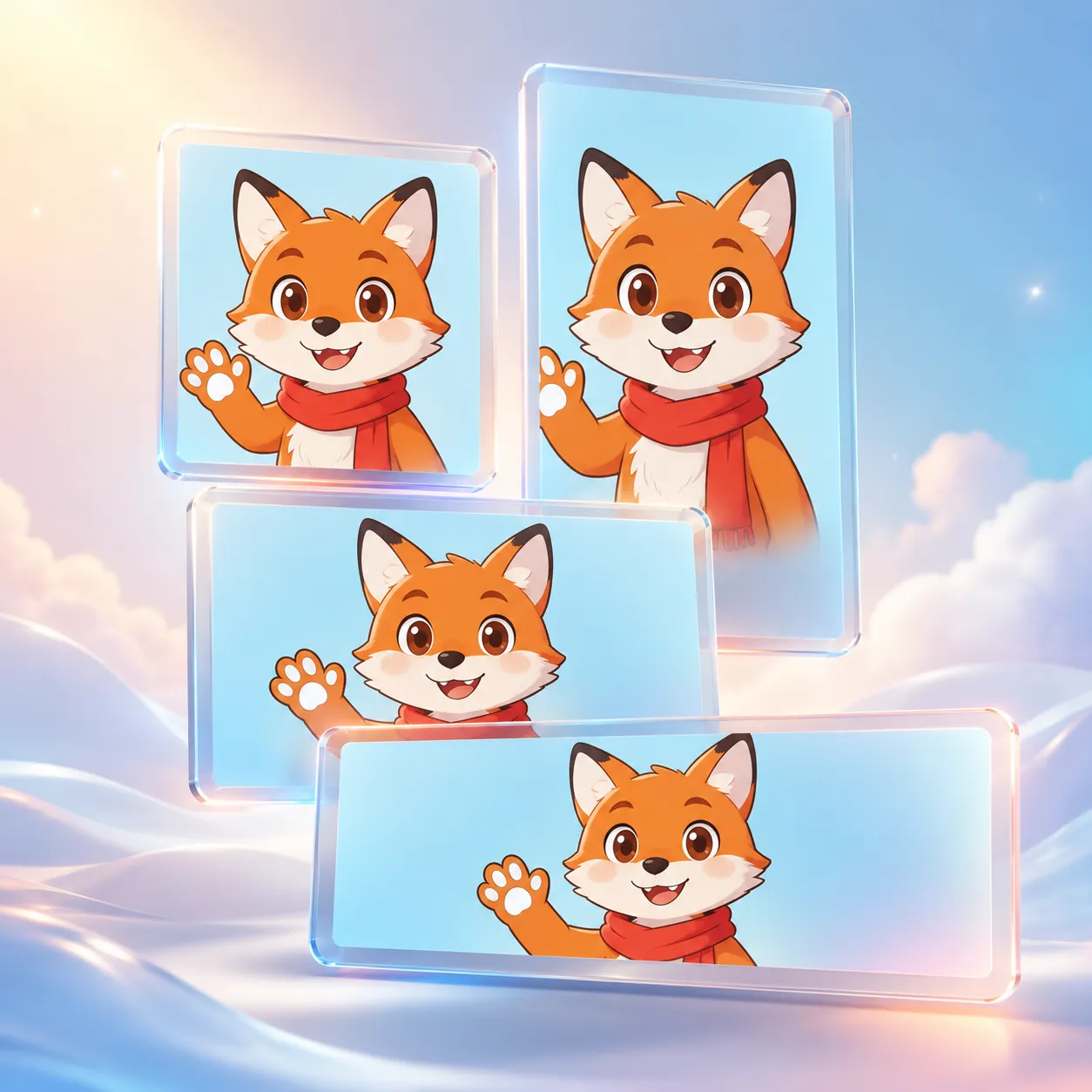 The same image shown in several aspect ratio options