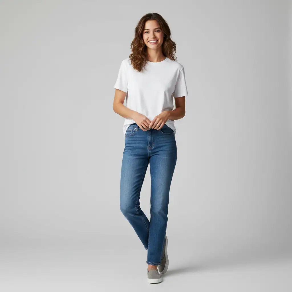 Original photo of a person in their current outfit before AI outfit generation