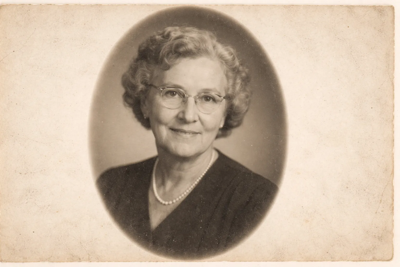 Faded vintage portrait before AI photo restoration