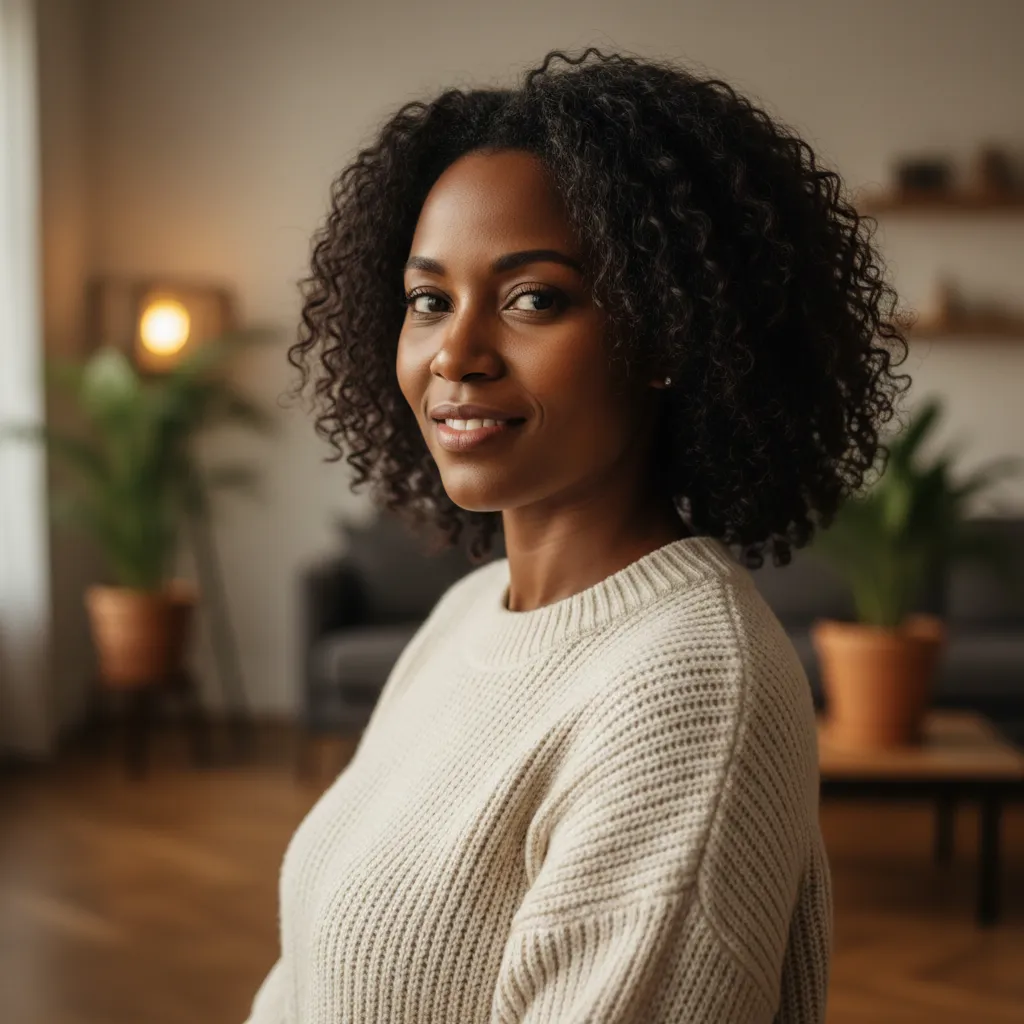 Portrait photo before customized AI professional headshot generation