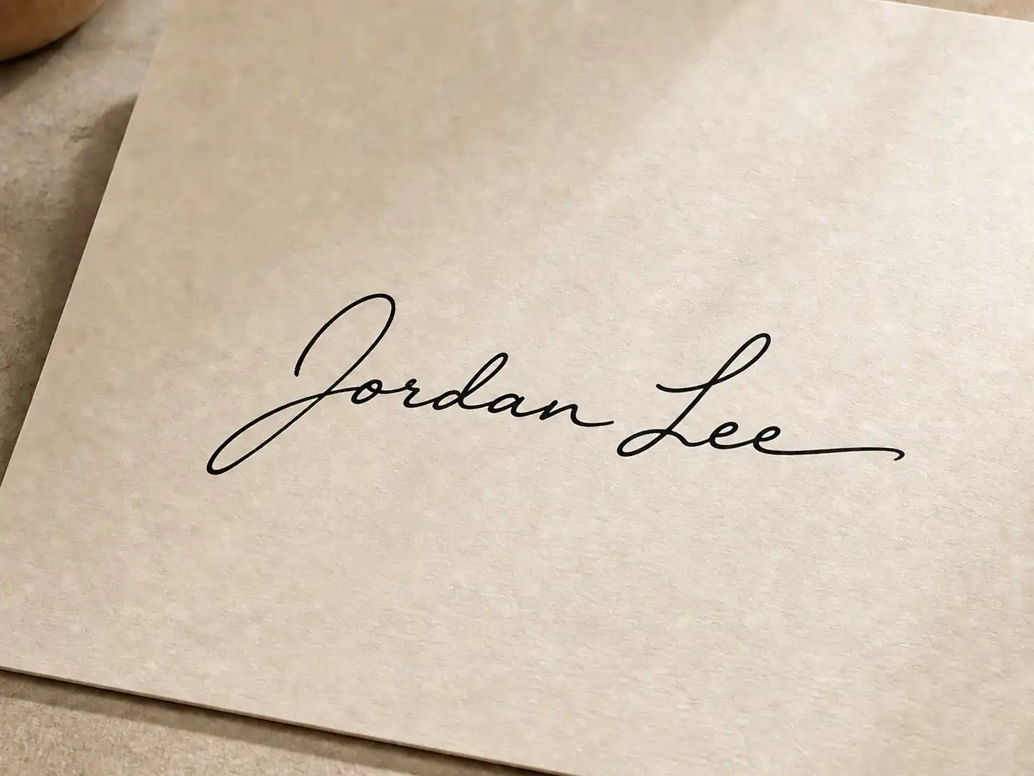Jordan Lee rendered as a personal handwritten signature with distinctive capitals and a finishing flourish