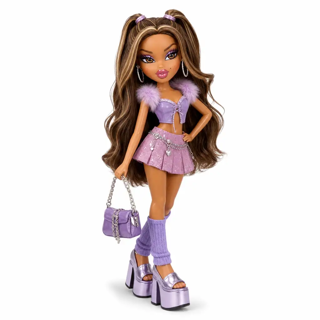 Example preview of a Bratz-inspired AI generated mini-me cutout image