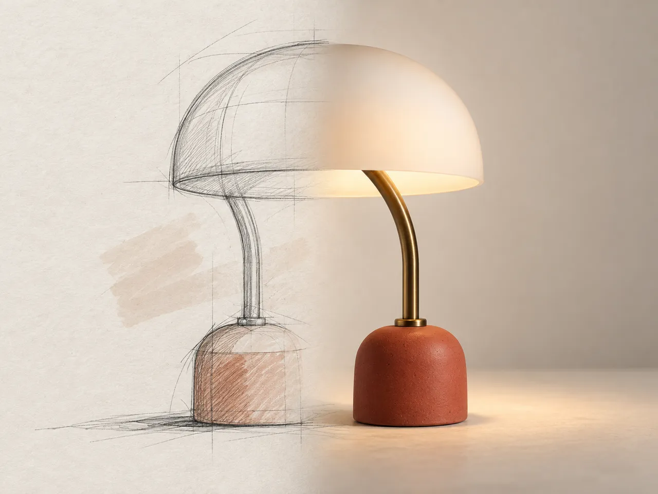 Rough sketch transformed into a polished product illustration using GPT Image 2.5 sketch-to-image workflow