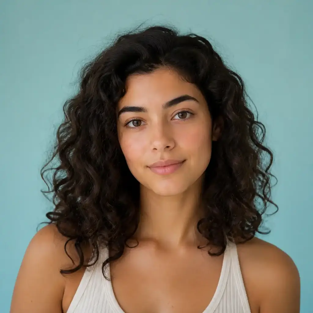 Original portrait photo before low poly art generator transformation showing natural facial features