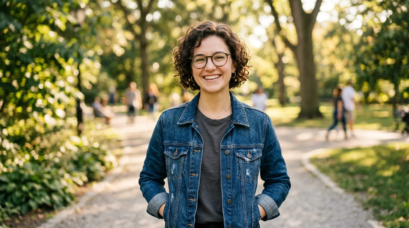 Portrait photo showing subject details before pixel art transformation