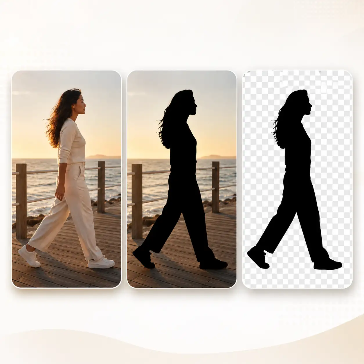 Example preview of an AI-generated silhouette maker result
