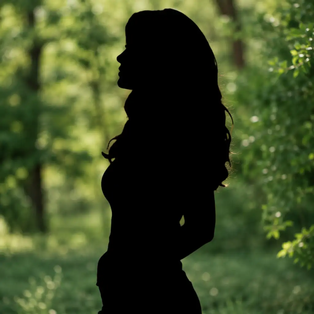 Clean black silhouette result after automatic subject detection preserving the original pose and contour