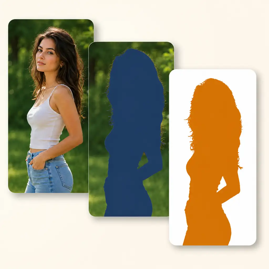Custom color choices in the silhouette maker to convert photo to silhouette