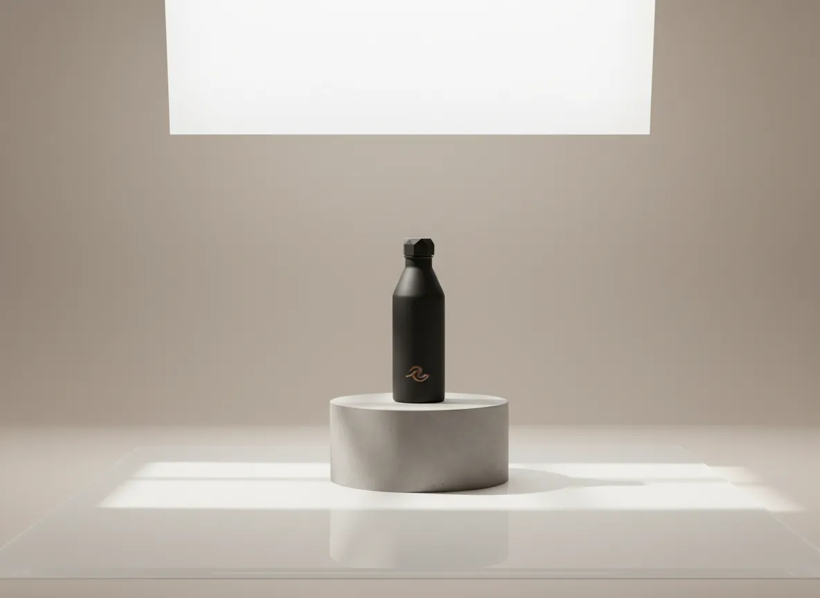 AI-generated product mockup on a minimalist matte pedestal with soft studio lighting and clean background, perfect for e-commerce