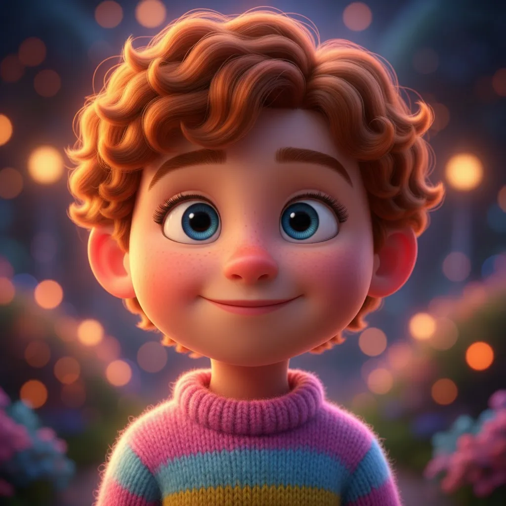 AI edited Pixar style boy character - 3D animation style