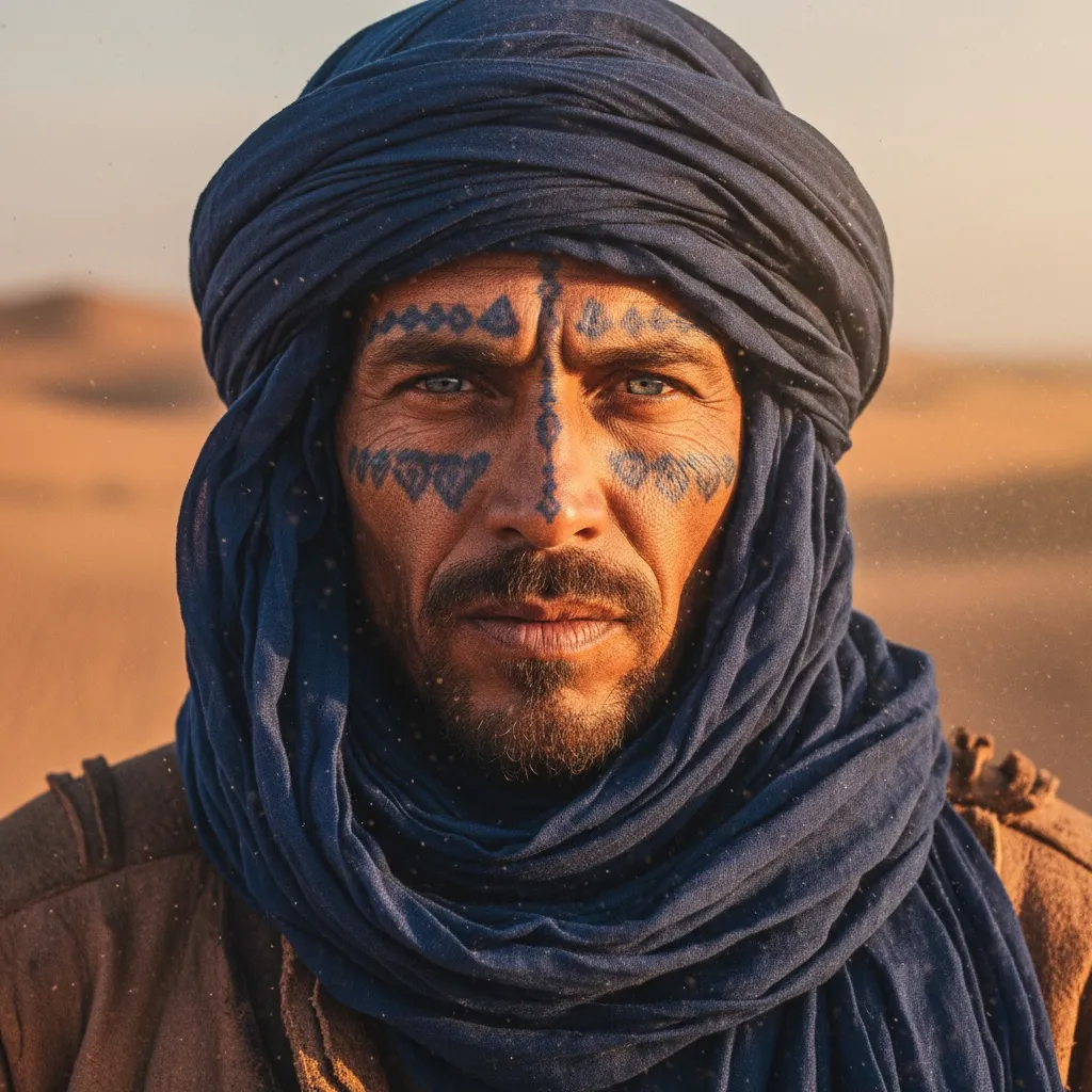 AI edited portrait of desert nomad warrior - fantasy character