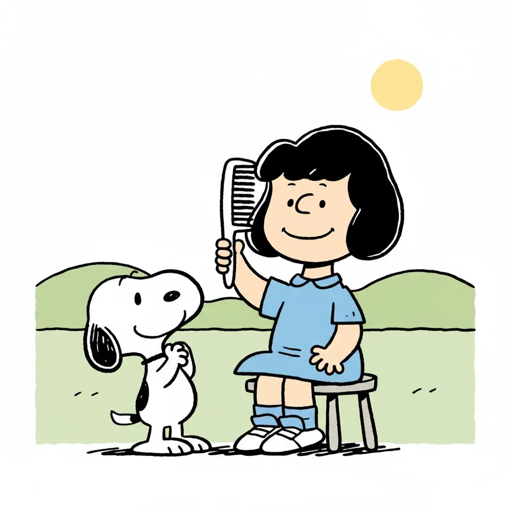 AI edited Snoopy cartoon style illustration